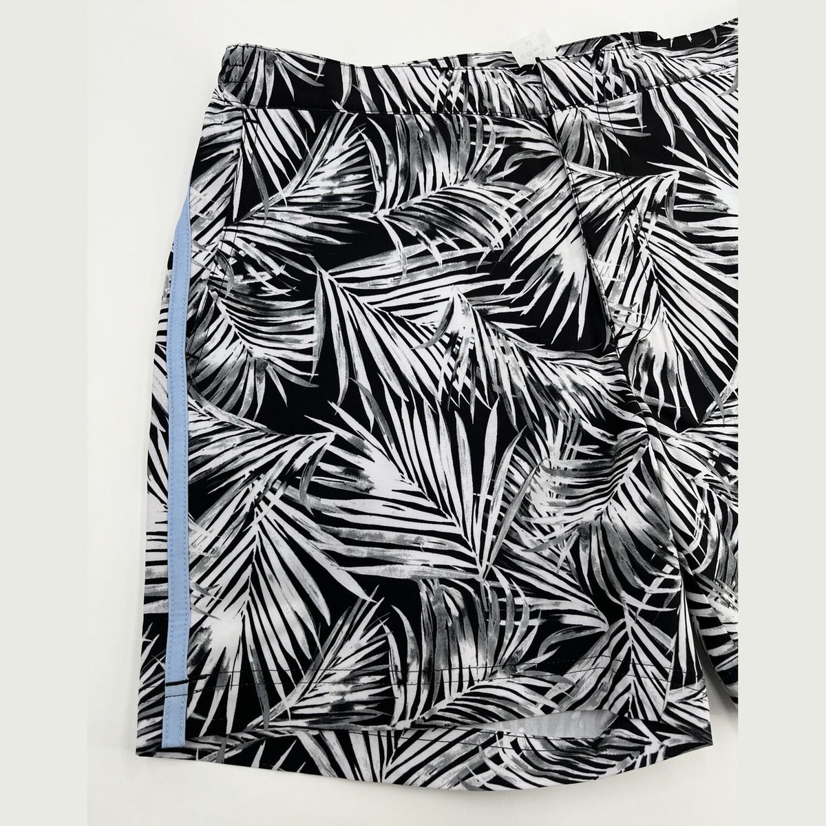 $68 Fair Harbor Men’s Palm Leaf Outdoor Casual Swim Trunks-Black/White-30W-New