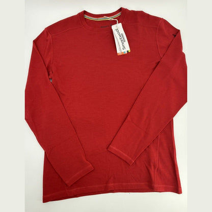 $115 SMARTWOOL Men’s Classic Thermal Merino Base Layer Crew Top- Red - Medium