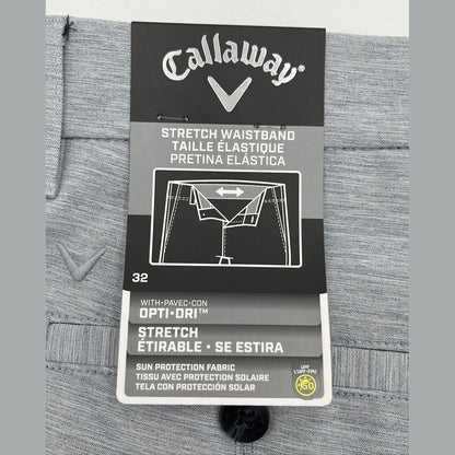 $78 Callaway Men’s Stretch Slub Melange Golf Shorts- Blue Mix-Size: 32W-Navy