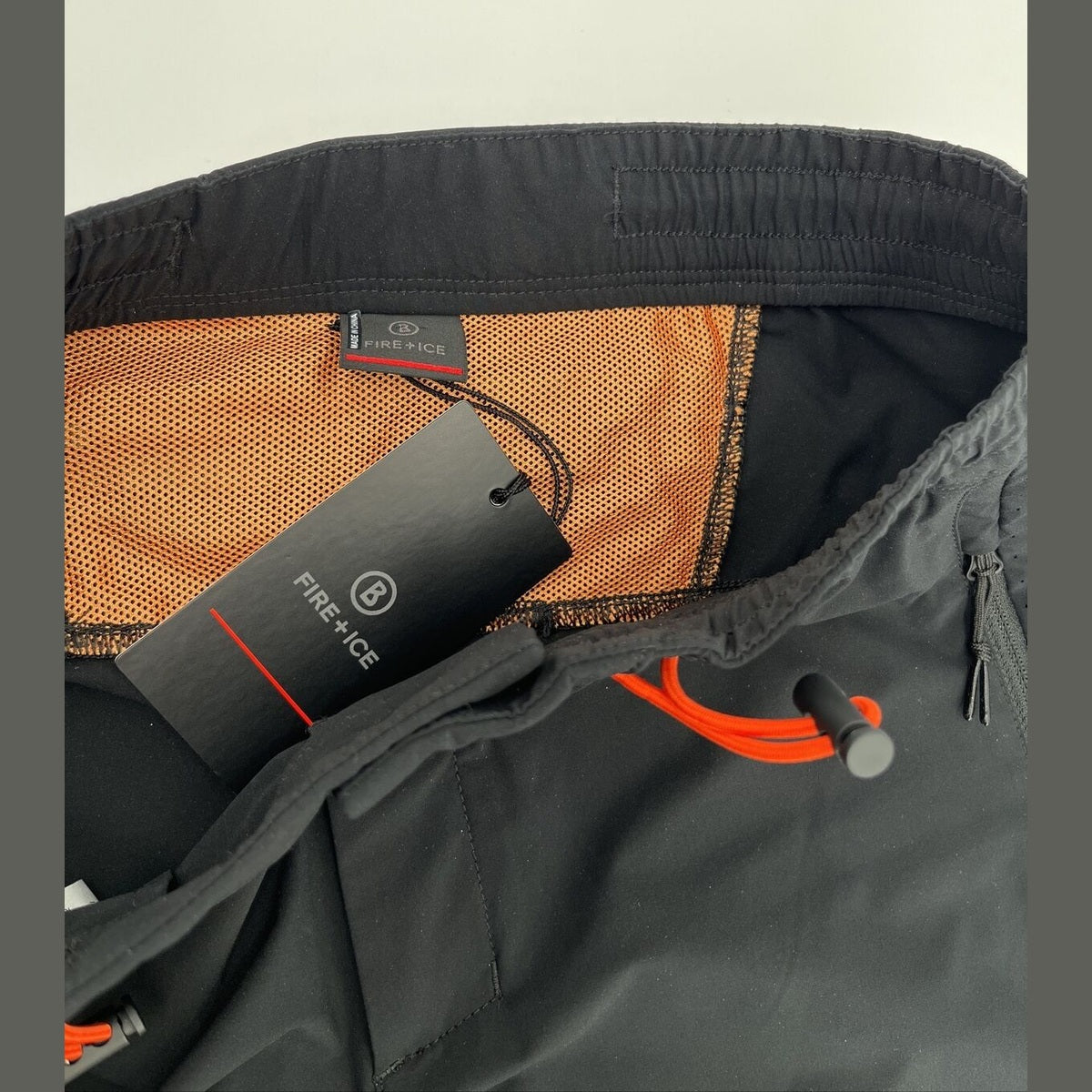 $200 Bogner Fire + Ice Black/orange Trim Roberta Hiking Shorts-Size: 4 XS-New