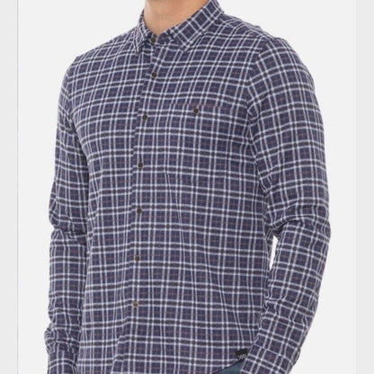 $158 Rhone Men’s Hardy Flannel Shirt Stretch- Blue White Plaids- Small -NEW Tag