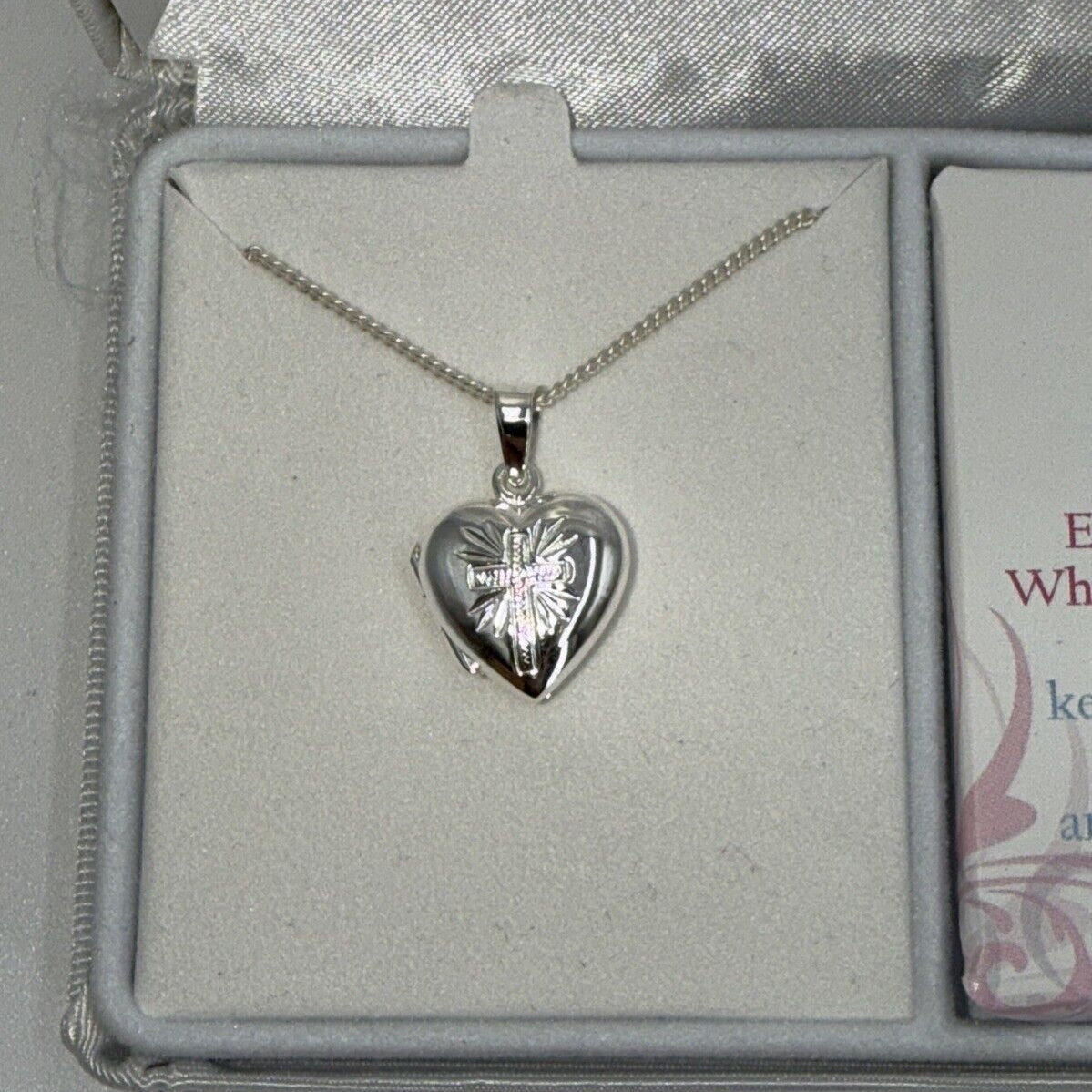 Cross Gifts Christian Cross My First Communion Locket With Necklace Gift Box