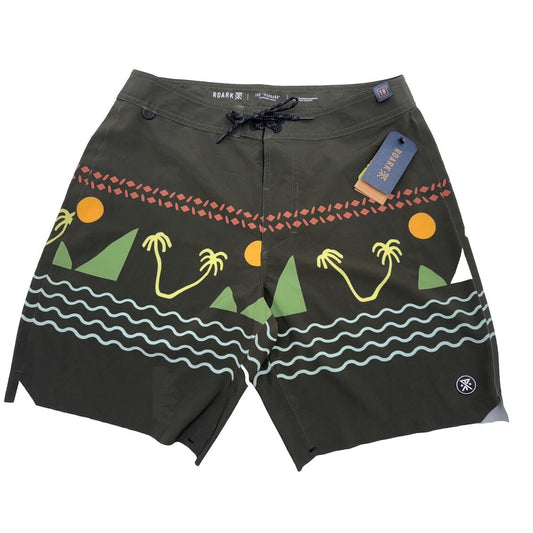 $89 Roark Men’s Passage Primo 18” Boardshorts-Island Time- Size: 31W  New Tags