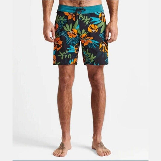 $89 Roark Men’s Boatman 2.0 Boardshorts 17" Shorts- Black Multi- Size: 38W-NEW