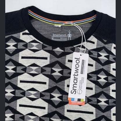 $115 Smartwool Men's Classic Base Layer Merino Crew - Black Clouds - Medium -NEW