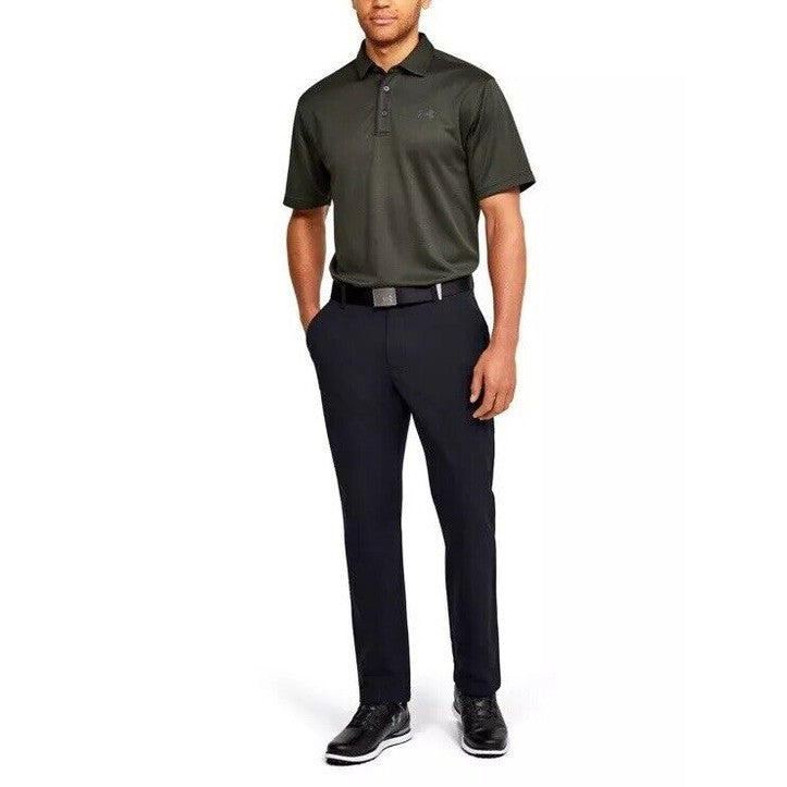 $70 Under Armor Men’s Wicking Golf Flat Front Pants -Black - Size: 34W 30L - New