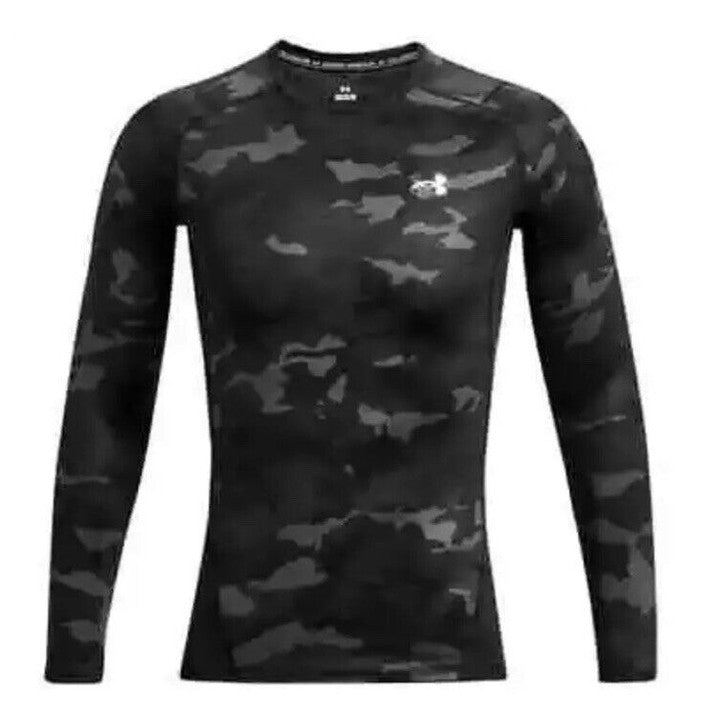$80 Under Armour Long Sleeve ColdGear Infrared Compression-Black Camo-Medium