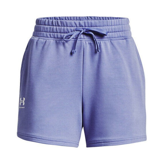 Under Armour Women's Rival Terry Shorts - Baja Blue - Medium- New Tag-Retail $50