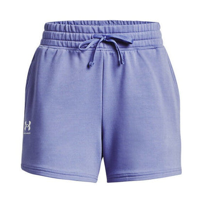 Under Armour Women's Rival Terry Shorts - Baja Blue - Medium- New Tag-Retail $50