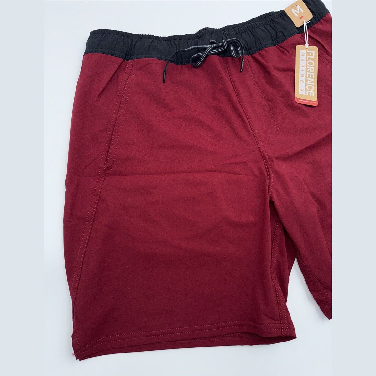$70 Florence Marine X Burgee F1 All Purpose 7" Shorts - Maroon- Medium - NEW Tag