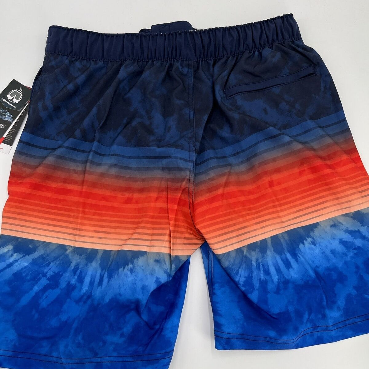 $62 Speedo Men’s Bondi 9""  Comfort Stretch Lined Boardshorts-Red Blue-Medium