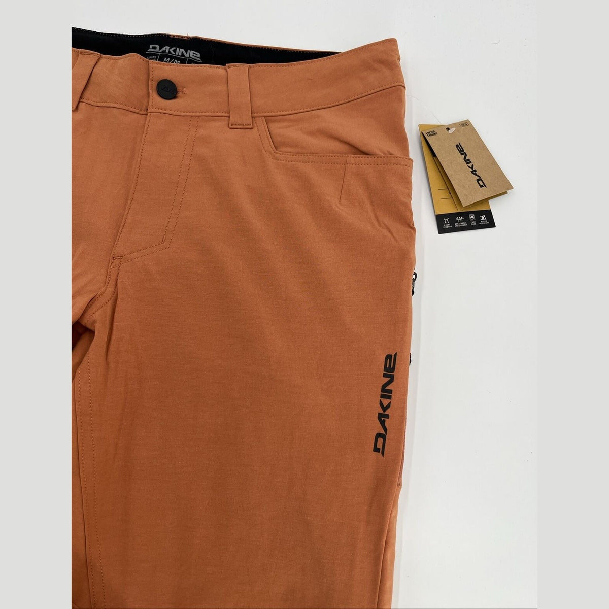 $95 Dakine Men’s Leeward Windproof Bike Cycling Shorts-Orange-Medium-New