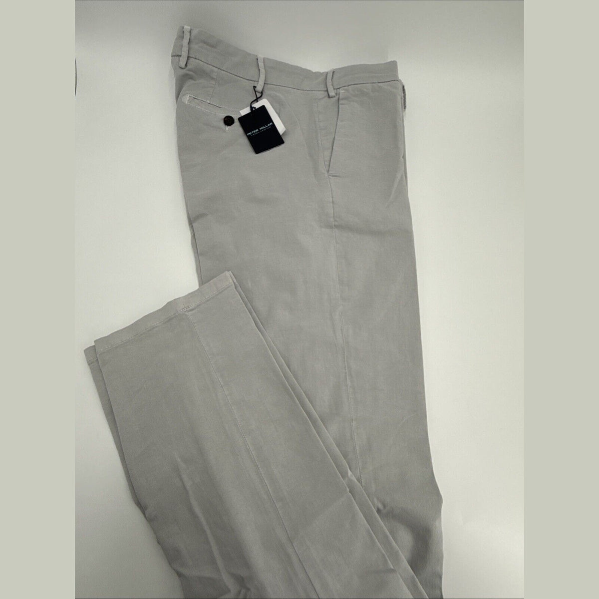$198 PETER MILLAR Collection Men’s Concorde Garment Dyed Trouser-Grey-34W 36L