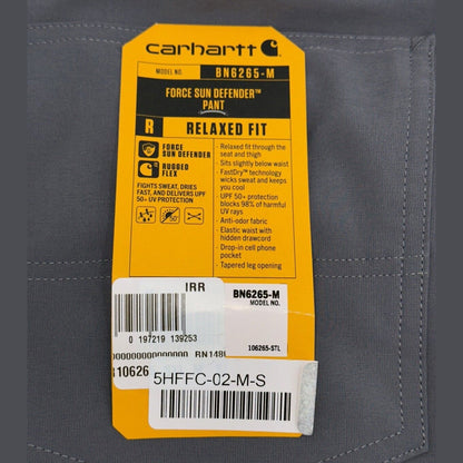 $98 Carhartt Men’s Force Sun Defender Lightweight Pants-Steel-Medium Short-New