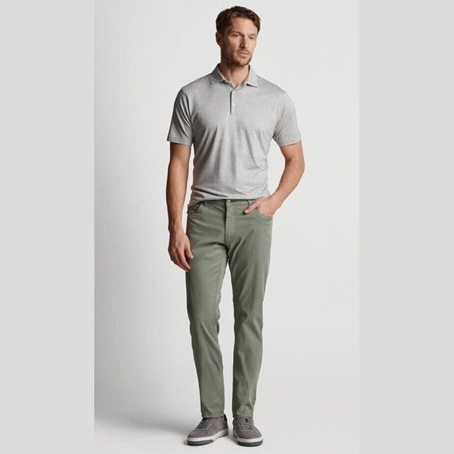 $200 Peter Millar Crown Men’s Crafted Wayfare 5 Pocket Pants-Sage- 34W x 32L-New