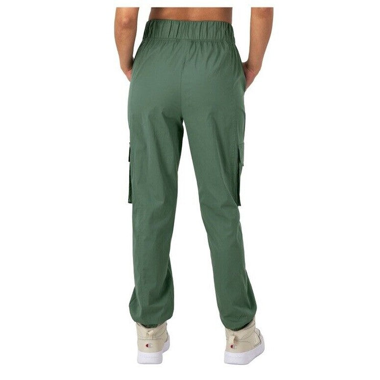$65 Champion Women’s Woven Utility Cargo Pants Pockets-Nurture Green-Medium-New