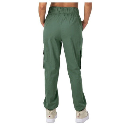$65 Champion Women’s Woven Utility Cargo Pants Pockets-Nurture Green-Medium-New