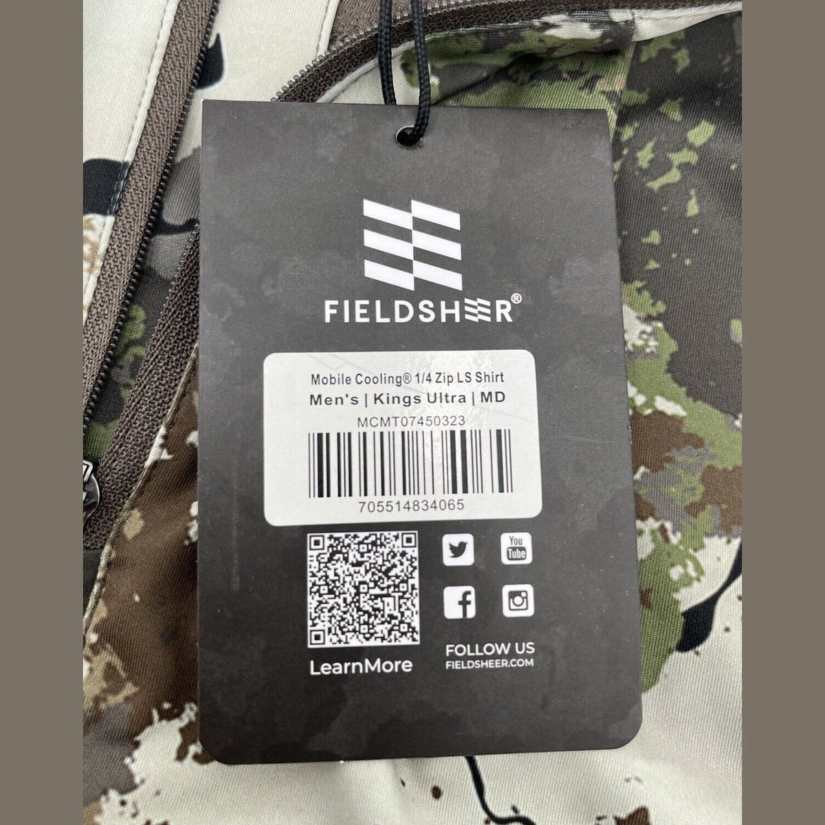 Fieldsheer Performance Men’s Mobile Cooling Long Sleeve Mock-Kings Camo-Medium
