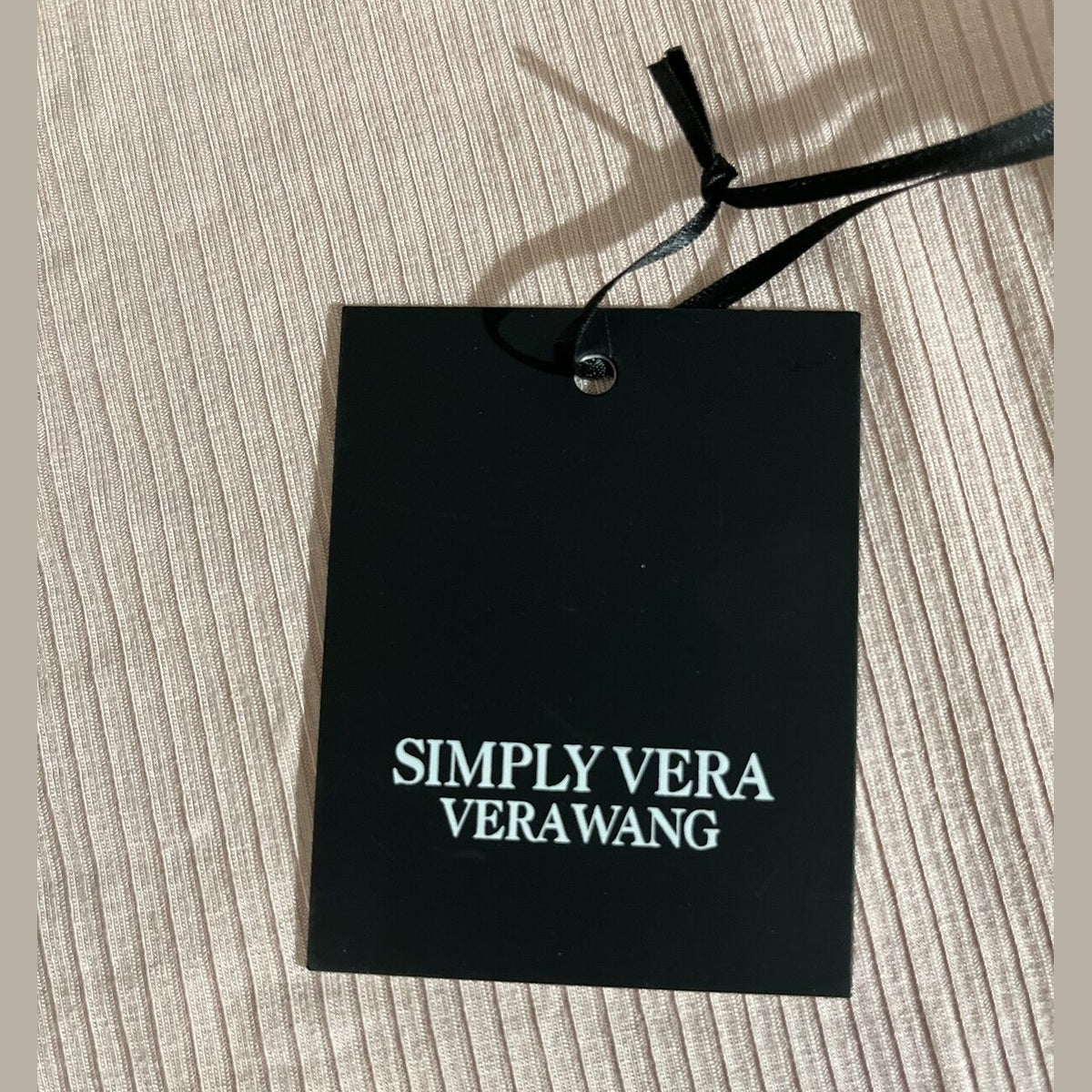 Simply Vera Wang  Essential Ribbed Turtle Neck Shirt Top-Rose-Large-New Tag$36