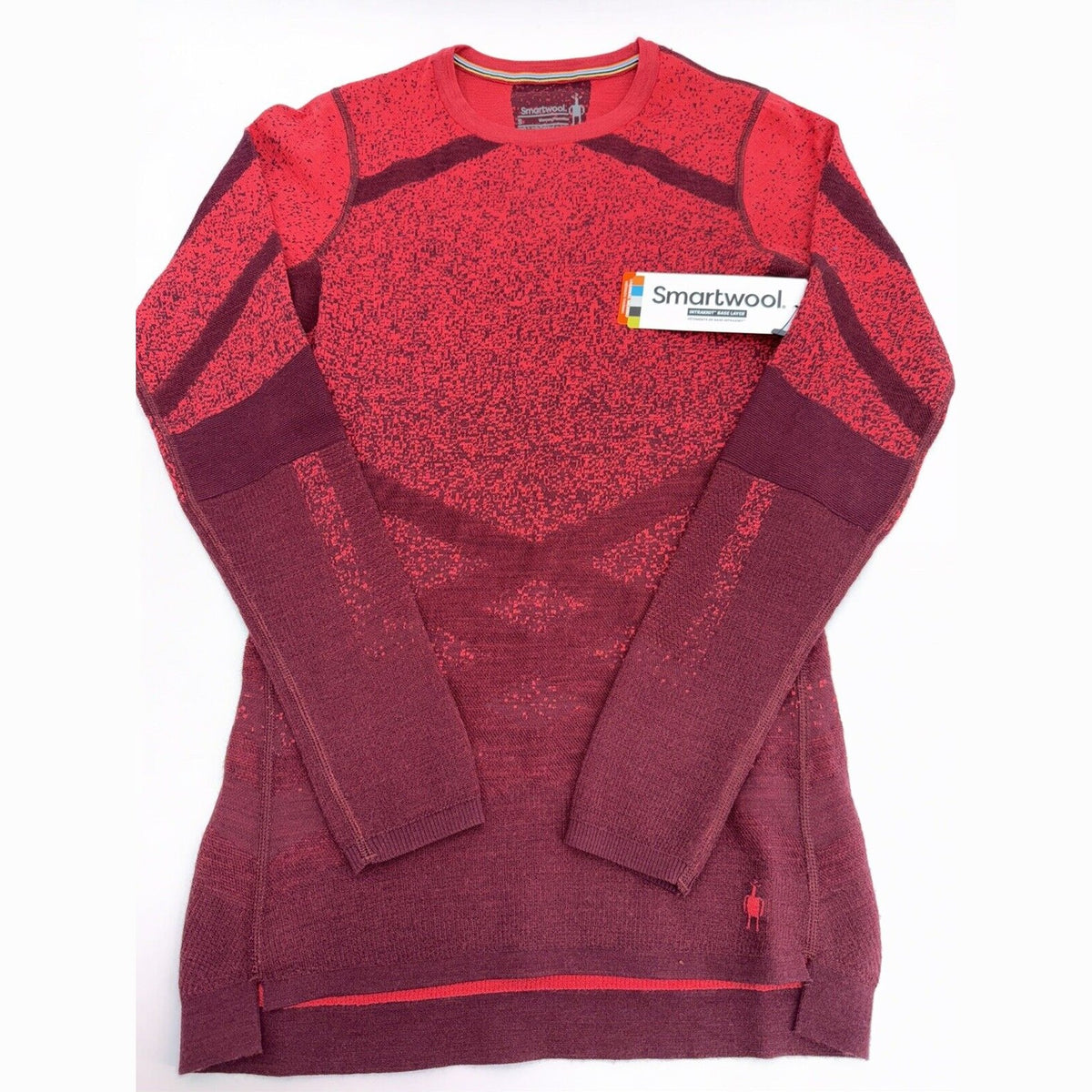 $130 Smartwool Women’s Intraknit Active Merino Base Layer Top-BlackCherry-XSmall