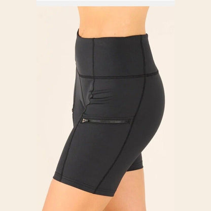 $59 Sherpa Women's Sahasa Stretchy Active Sporty Shorts- Black- Medium- NWT