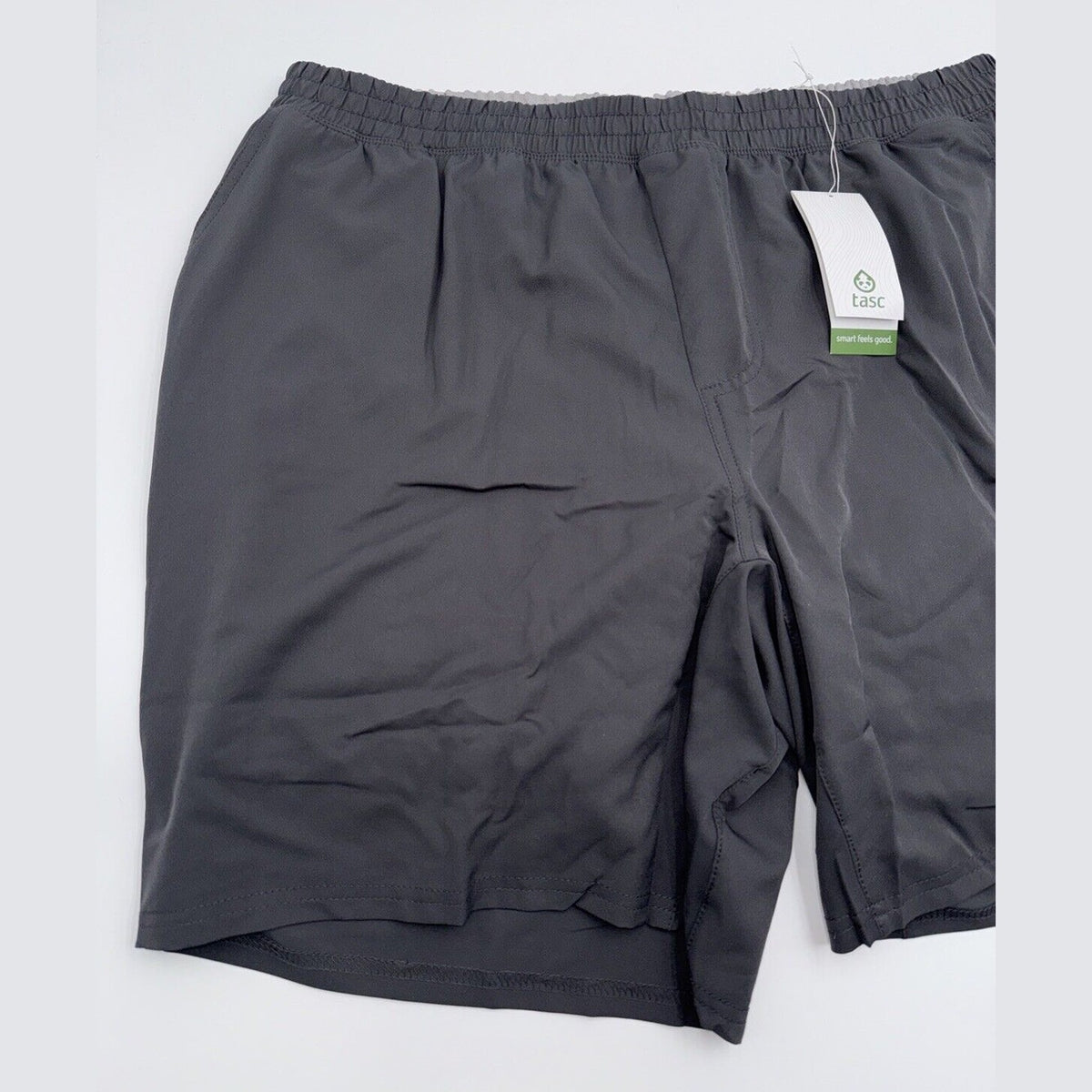 $64 Tasc Men's Weightless Recess 8" Tech Shorts-Dark Alloy Grey-2XLarge -New Tag