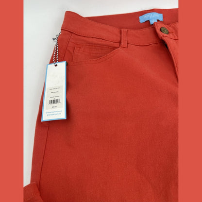 Draper James RSVP  Women’s Roll Cuff Skinny Jean - Tomato- Size: 8- New Tag $68