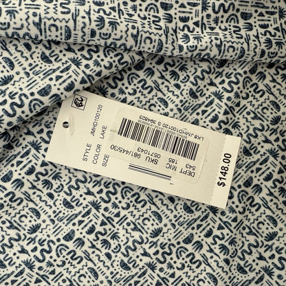 $148 Johnnie-O Daniel Performance 1/2 Zip Hoodie- Blue White- Small- New Tag