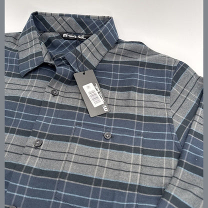 $145 Travis Mathew Men’s Button Long Sleeve Plaid Shirt-Hydroplane -Medium -New