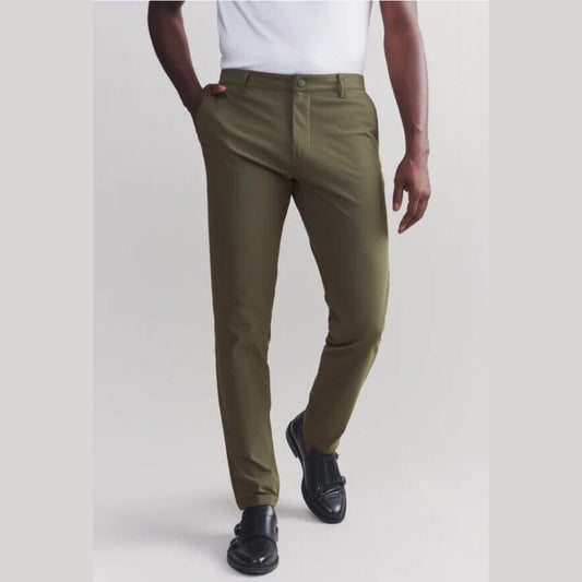 $138 Rhone Men’s Commuter Slim Pants-  Lichen Green-Size: 30W 32L- NEW Tags