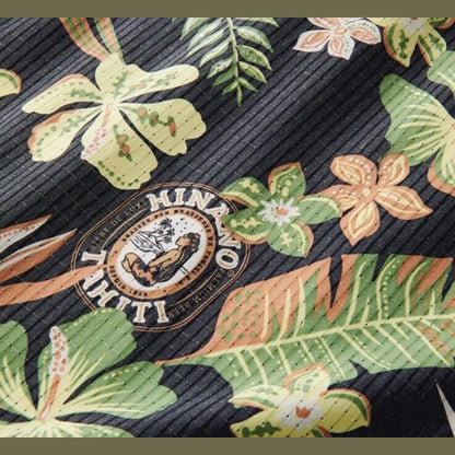 $89 Roark Men’s Hinano Bless Up Button S/S Shirt-Dark Navy (Black)-Small-New Tag