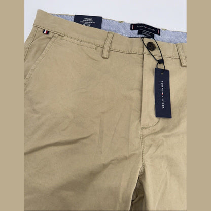 $80 Tommy Hilfiger Men The Flex Chino Cotton Casual Pants - Sand Beige-32W 30L