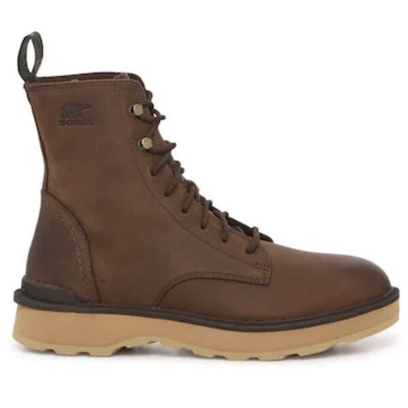 Sorel Men's Hi Line Combat Boot Color: Dark Brown Size 8.5 M - NEW Retail $185