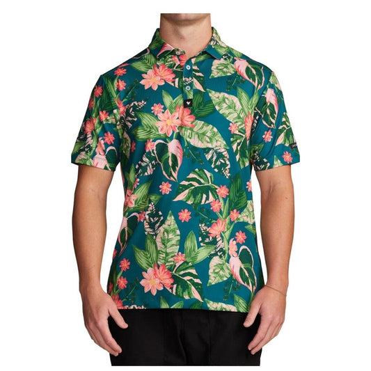 Bad Birdie Performance Golf Polo Shirt-Bad Botanist - Small - New Tags $78