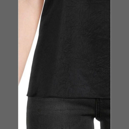 $275 Vince Women’s Sleeveless Satin Blend Top VX943612636- Black- Medium-New Tag