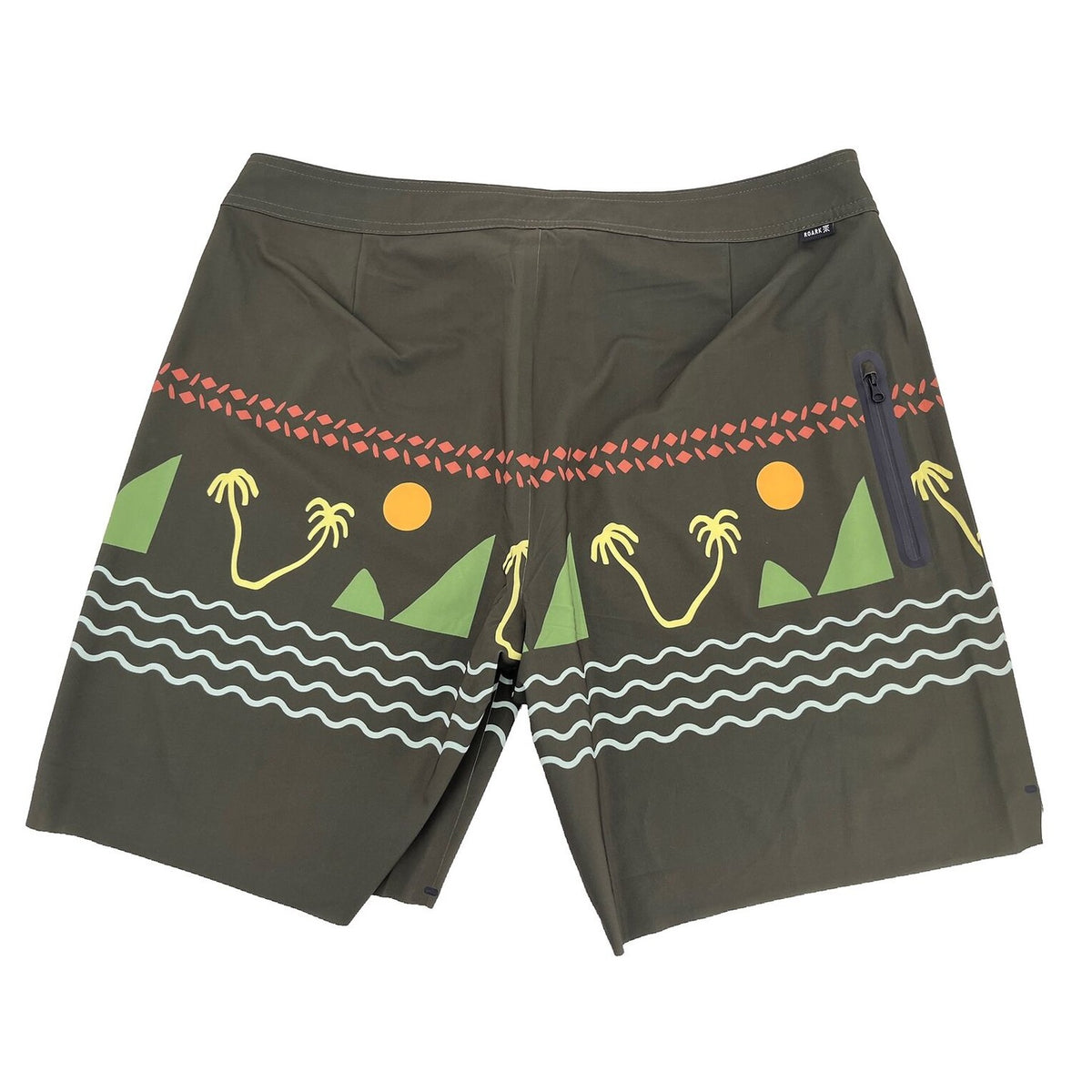$89 Roark Men’s Passage Primo 18” Island Time Boardshort-Khaki Size: 36W-New