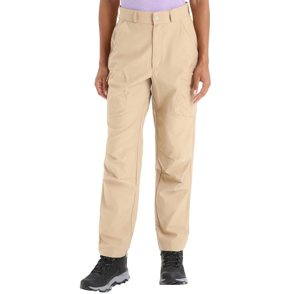 $240 Icebreaker Women’s Hike Pants Cargo Zip- Sand- Size 30w