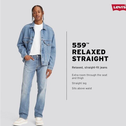 $69.50 Levi's Men's 559 Relaxed Straight Jeans - Mystery Man Blue - 34W 30L -NEW