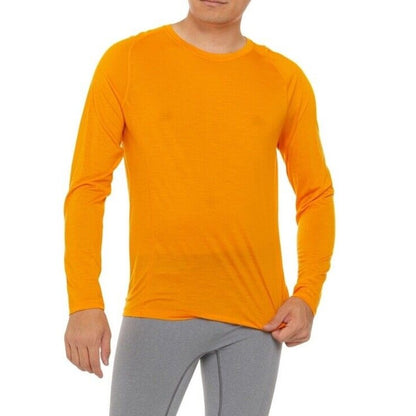 $75 Smartwool Men’s Active Ultralight Long Sleeve Shirt-Summer Orange-Large -New
