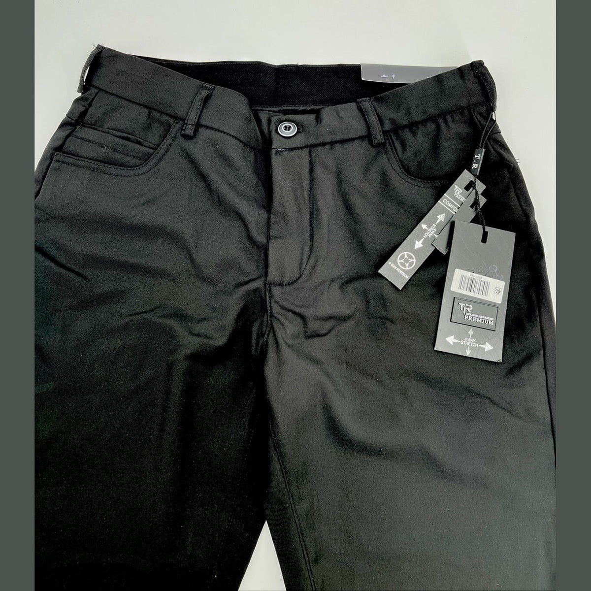 TR Premium Men’s Tech Stretch Slim Fit Pants - Black- 30W 32L- New Tags $168