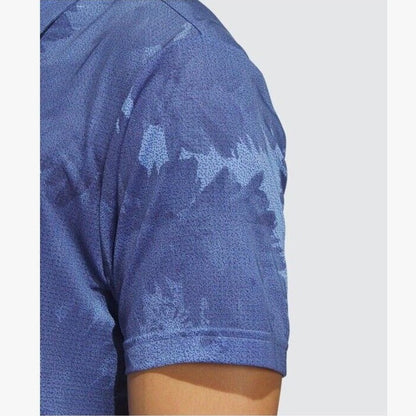 $65 Adidas Men's Flower Mesh Golf Polo Shirt -Real Blue - Small -New Tag
