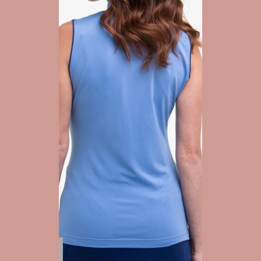 EP New York Women's Sleeveless Zip Mock Golf Shirt- Open Air- XXL -NWT $84