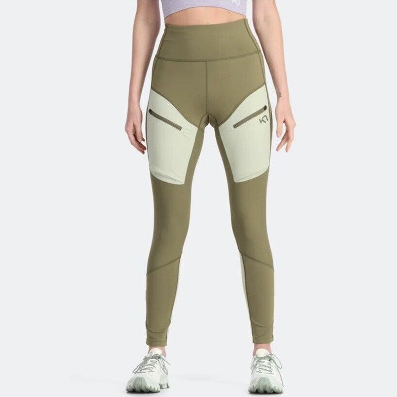 $120 Kari Traa Women's Ane Hiking Tights - Tweed Khaki - XLarge - New Tag