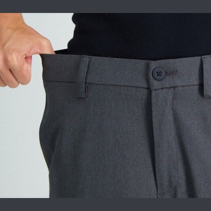 Haggar Men’s Performance Flex Slim Fit Flat-Front Pants-Dark Grey- 29Wx30L