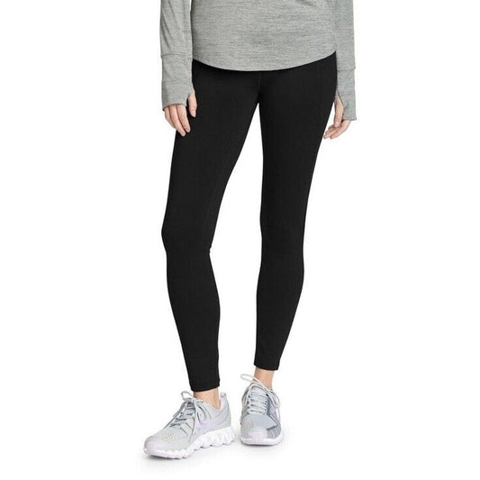 $109 Eddie Bauer Women’s Glacier Peak Tight Warm Pant-Black-Medium-New Tags