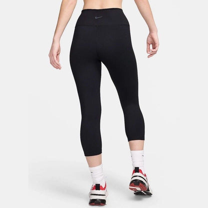 $55 Nike One Women’s Dri-Fit High Waisted Cropped- FN3236 -Black- Medium