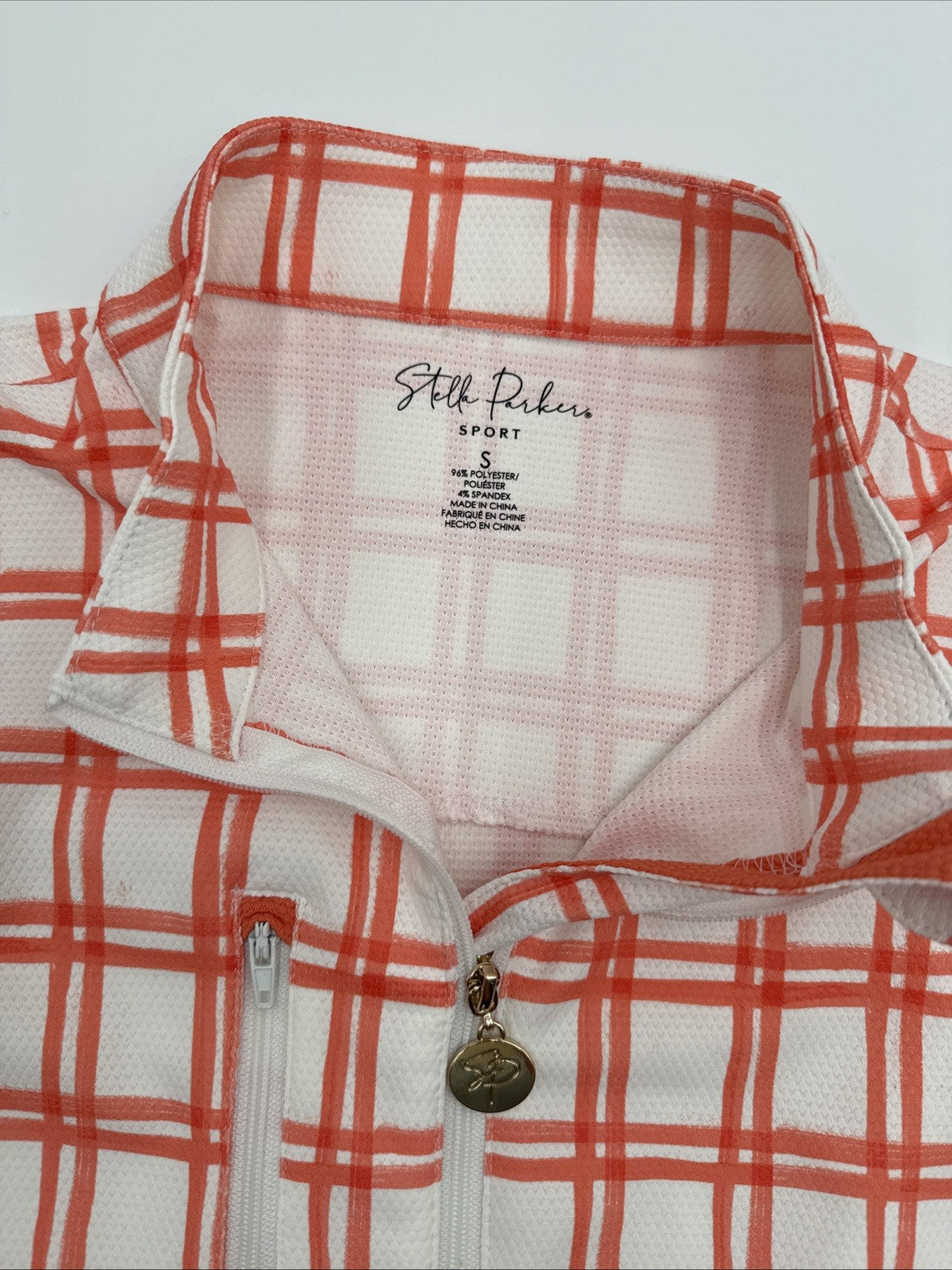 $89 Stella Parker Women's Mock Neck Vest - Window Pane Plaid - Small- New
