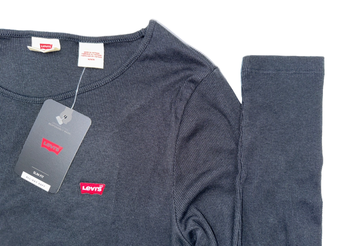 $40 Levi's Women's Long Sleeve Shirt - Black - Medium - New With Tags