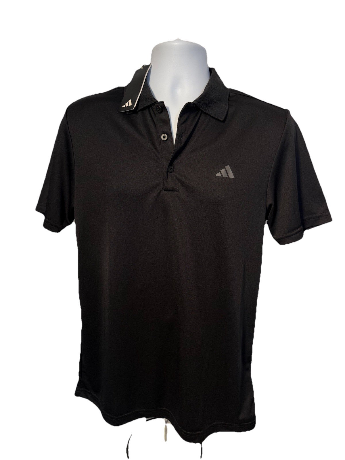 $60 Adidas Men’s-Golf Polo Shirt -Black-Small-New Tags