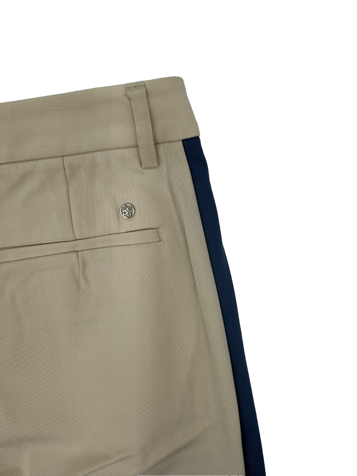 $140 G/FORE Women’s-Stretch Tech Side Stripe Twill Golf Trouser-Tan/Blue-Size 4